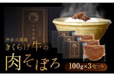 【2025年先行予約】きくらげ牛の肉そぼろ 100g×3セット　C037-003-03