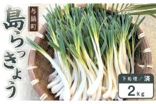 【先行予約】島らっきょう☆2kg(皮処理済)与論の味をご家庭で(令和7年4月から順次発送)