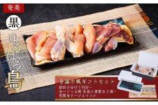 奄美 黒ほろほろ鳥 『与論の風ギフトセット』( ほろほろ鳥 小分け 1羽分 もも むね ささみ 手羽元 手羽先 各2枚 、 あーどぅる焼き 長皿 、芭蕉布 ) 【 ほろほろ鳥 食鳥の女王 国産 ホロホロチョウ 鶏肉 とりにく 鳥 鶏 鹿児島県 与論島 ヨロン ご当地 グルメ 】