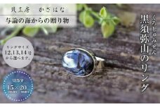 黒須弥山を素材にした「リング」貝工房かざはな【RS-1】
