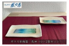 ガラス彩陶器　長皿 (小) 2客セット