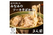 そば 生麺 みなみのソーキそば 【沖縄ブランド豚キビまる豚使用】 3食セット