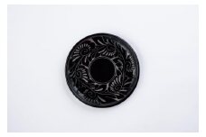 皿 ＜受注生産品＞黒釉唐草線彫 ( 5寸皿 × 1枚 )