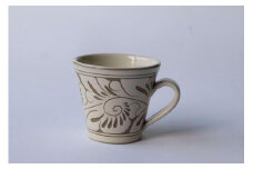 ＜受注生産品＞白唐草線彫 ( マグカップ小 × 1個 )