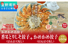 かめかめ島餃子 (しそ・にんにくなし) 30個 × 2袋 | 香るとりしそ餃子(若鶏・にんにくなし)  かめかめ餃子(豚肉・にんにくなし) やんばる若鶏 | 包みたて 工場直売 餃子 シママース | 簡単調理 手軽 | 餃子 豚肉 鶏肉 出汁 沖縄 お取り寄せ グルメ 冷凍