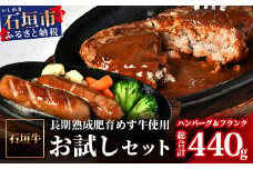石垣牛お試しセット ハンバーグ2個＋フランク2個（ゆいまーる牧場）U-9-1