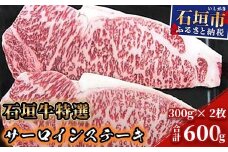 M-8 石垣牛特選サーロインステーキ300gx2枚（砂川冷凍総合食品）