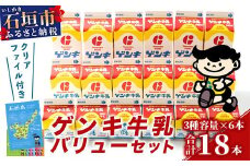 【ふるさと納税限定】ゲンキ牛乳バリューセット【八重山ゲンキ乳業】【日本最南端の乳業】【伊盛牧場産 生乳100％使用】GN-3