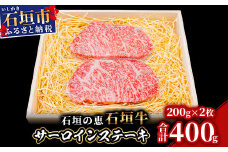 【産地直送】石垣の恵 石垣牛 サーロインステーキ 200g×2【合計400g】【日本最南端の黒毛和牛】KB-99