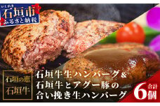 【産地直送】石垣牛生ハンバーグ＆石垣牛とアグー豚の合い挽き生ハンバーグ【合計720g】【日本最南端の黒毛和牛】KB-102