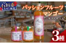 パッションマンゴーミニギフトセット W-19 【沖縄県石垣市 送料無料 マンゴー ジャム フルーツ 果物 パッションフルーツ ジュース ギフト】