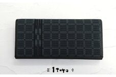 AZ-92 みんさー織 長財布（コイン収納なし）牛革（楕円ヒチガーラ  ブラック）
