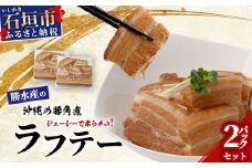 ラフテー（豚角煮）2パックセット【 沖縄県 石垣市 石垣島 石垣島産 勝水産 らふてぃ 角煮 琉球料理 沖縄家庭料理 】KS-11