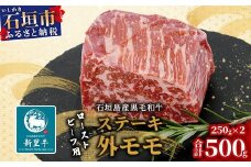 石垣島産 黒毛和牛 新里牛 濃厚赤身ローストビーフ用（ソトモモ）（200g～300g×2個）合計500g以上 SZ-11
