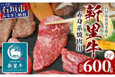 石垣島産 黒毛和牛 新里牛 赤身系焼き肉用 (300g×2) 合計600g（ウデ・ウチモモ・トウガラシから2つ）SZ-21