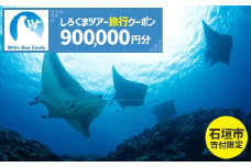 【石垣市】しろくまツアーで利用可能なWEB旅行クーポン (900,000円分)【 沖縄県 石垣市 石垣島 ツアー 紙券 クーポン 旅行券 クーポン券 旅行 宿泊 観光 旅 】WB-15