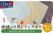 【4種のうちお好きな1枚をお届け!】地域の自然を守るタオル 選べる1枚｜沖縄 石垣 今治 タオル ハンカチ 自然保護 オーガニック 草木染｜　KB-183-1