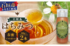 石垣島はちみつ　春蜜 200g×2本（ソフトボトル）≪春蜜をご家庭用に≫ 【 石垣島産 沖縄 石垣 はちみつ 蜂蜜 ハニー ハチミツ 】HC-3