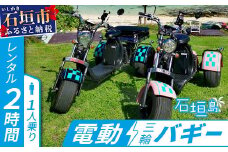 電動三輪バギーで行くレンタル2時間(1人乗り)【 沖縄 石垣島 レンタル バイク バギー トライク 車 】 RO-1
