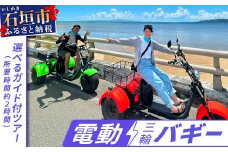 電動三輪バギーで行く選べるガイド付ツアー【 沖縄 石垣島 レンタル バイク バギー トライク ツアー ガイド 】RO-4