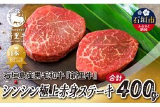 石垣島産 黒毛和牛 新里牛 シンシン極上赤身ステーキ（200g×2）合計400g ステーキ 焼肉 SZ-35