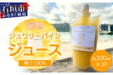 《2026年5月以降順次発送》完熟ジュワリーパイン果汁100％！！の濃厚ジュース300ml×3パックをお届け！【 沖縄県 石垣 完熟 パイン パイナップル ジュワリー 果汁 100％ 】TF-42_R8