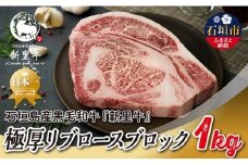 石垣島産 黒毛和牛 新里牛 極厚リブロースブロック（1kg×1）1kg ステーキ 焼肉 バーベキュー SZ-75