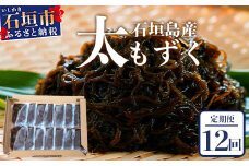【石垣島産もずく定期便12回】毎月80g×14パックを計12回お届けします【 沖縄県 石垣市 養殖 水雲 海藻 もずく フコイダン  塩もずく 太もずく 沖縄もずく 定期便 定期配送 】SI-105