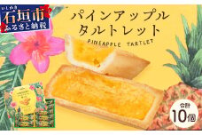 沖縄・石垣島のティダパインを使ったパインアップル タルトレット（10個入）【 沖縄 石垣市 石垣島 八重山 名産 パイン タルト 菓子 】SU-6