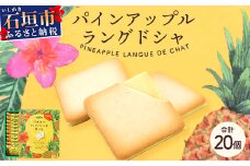 石垣島のティダパインを使ったパインアップル　ラングドシャ(20個入)【 沖縄 石垣市 石垣島 八重山 特産 名産 パイン 焼き菓子 ラングドシャ 】SU-4