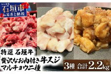 【2025年11月以降順次発送】特選石垣牛の牛スジとマルチョウ、秘伝の味噌味をご家庭で！！牛スジ500g×2、マルチョウ300ｇ×2、味噌味マルチョウ300ｇ×2の大満足のよくばりセット | 沖縄 石垣 牛スジ マルチョウ ホルモン 牛 肉 特選 黒毛 和牛 贅沢 秘伝 ミソ 味噌 家庭用 | IM-30