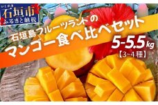 産地直送！石垣島産 マンゴー 食べ比べセット 5~5.5kg (３～４種)  (2025年6月中旬～8月下旬発送)