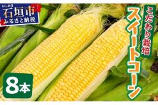 【先行予約2025年12月-2026年4月】 1番遅くて1番早い⁉ 朝採れプレミアムスイートコーンを皮付きのまま８本お届け！！