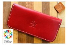 【レザーベース】ロングウォレット（ワイン）|沖縄県　浦添市　栃木レザー 財布 革製品 革小物 レザー おしゃれ ビジネス ギフト 贈り物 日用品 人気 おすすめ 送料無料