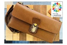 【レザーベース】BAGウォレット（チョコ）