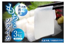  モチっとした新食感！ ソデイカ  セーイカ 約3kg いか 刺身 イカ 大容量 真空パック 小分け 訳あり 訳アリ いか刺身 お徳用 急速 冷凍 直送 海産物 簡易包装 沖縄 グルメ 沖縄県 海産物 産地直送  冷凍保存 半年 長期保存 アカイカ メオトイカ  沖縄県 糸満市