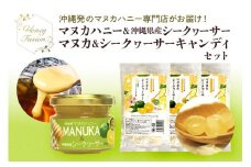 マヌカハニー & 沖縄県産シークワーサー 50g x1個 マヌカ&シークヮーサーキャンディ 100g x1袋 セット はちみつ マヌカ ハチミツ 蜂蜜 100％純粋 マヌカ蜂蜜 沖縄 専門店 健康管理 MGO ジャム 朝食 ギフト 沖縄県 糸満市 