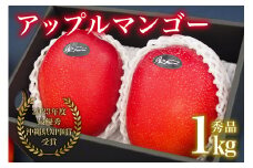 【 先行予約 2025年 発送 】 令和5年度最優秀賞受賞 縁sファームの アップルマンゴー 1kg ( 秀品 ) 沖縄県産 マンゴー アーウィンマンゴー 1キロ 国産 完熟マンゴー 果物 くだもの フルーツ 完熟 沖縄 お取り寄せ ギフト 産地直送 農家直送 糸満市 