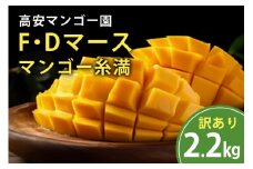 【訳アリ】【 先行予約 2025年 発送 】 高安マンゴー園 訳あり F・Dマースマンゴー糸満 2.2kg (3～8玉) 沖縄県産 マンゴー アップルマンゴー アーウィンマンゴー 完熟マンゴー 果物 くだもの フルーツ 沖縄 訳アリ 訳あり品 産地直送 農家直送 糸満市 