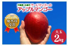 【2026年発送】【令和5年度優秀賞受賞】でーじマンゴーアップルマンゴー2kg(大玉) 26-6