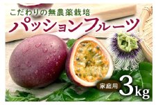 【 先行予約 2026年 発送 】こだわりの無農薬栽培パッションフルーツ 3kg＜ご家庭用＞ 果物 フルーツ くだもの 3キロ 沖縄 果実 南国フルーツ 沖縄県産 美味しい 甘い あまい 甘み 酸味 爽やか 産地直送 農家直送 産直 家庭用 沖縄県 糸満市