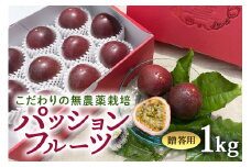 【2026年発送】こだわりの無農薬栽培パッションフルーツ1kg ＜贈答用＞