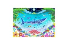 ［琉球イラストレーション］ 与儀勝之 『海の星 〜満月の夜〜 / Star of the Sea - Night of Full Moon -』 額装Mサイズ インテリア 雑貨 アート おしゃれ おすすめ 沖縄市 / yogima office [BCAI008]
