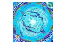［琉球イラストレーション］ 与儀勝之 『海の星 〜深海の舞い〜 / Star of the Sea - Dance of the deep sea -』 額装Lサイズ インテリア 雑貨 アート おしゃれ おすすめ 沖縄市 / yogima office [BCAI011]