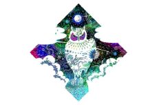［琉球イラストレーション］ 与儀勝之 『星の降る夜 / Starry night』 額装Mサイズ インテリア 雑貨 アート おしゃれ おすすめ 沖縄市 / yogima office [BCAI006]