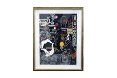 【宏次染工房 / 沖縄県認定工芸士 金城宏次】紅型額装 『WE LOVE KOZA』 絵画 額入り 伝統工芸品 おしゃれ 沖縄市 / コザ工芸館ふんどぅ [BCAU004]