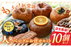 当店おススメ！人気ベーグル10点 お任せセット ベーグル詰め合わせ お取り寄せ 冷凍 パン セット 沖縄市 / Pinebook Bagel+ [BCBI002]