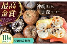 【全6回定期便】KOZA Bagel (コザベーグル) 10種セット ベーグル 詰め合わせ お取り寄せ 冷凍 パン セット 沖縄市 / ZEBRA.Bagel [BCAE006]
