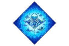 ［琉球イラストレーション］ 与儀勝之 『海の星 〜翠玉飛翼〜 / Star of the Sea -』 額装Mサイズ インテリア 雑貨 アート おしゃれ おすすめ 沖縄市 / yogima office [BCAI015]