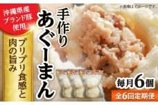 【全6回定期便】あぐーまん 6個入り (2個入り×3P) 肉まん 豚まん 点心 お取り寄せ 冷凍 沖縄市 / 豚々茶舗 [BCBL028]